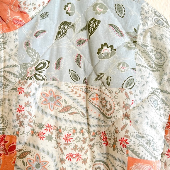 NWT 7 For All Mankind Cotton Quilted Patchwork Floral Jacket Bomber - Picture 4 of 11
